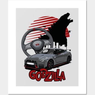 Nissan GT-R Godzilla Vector Posters and Art